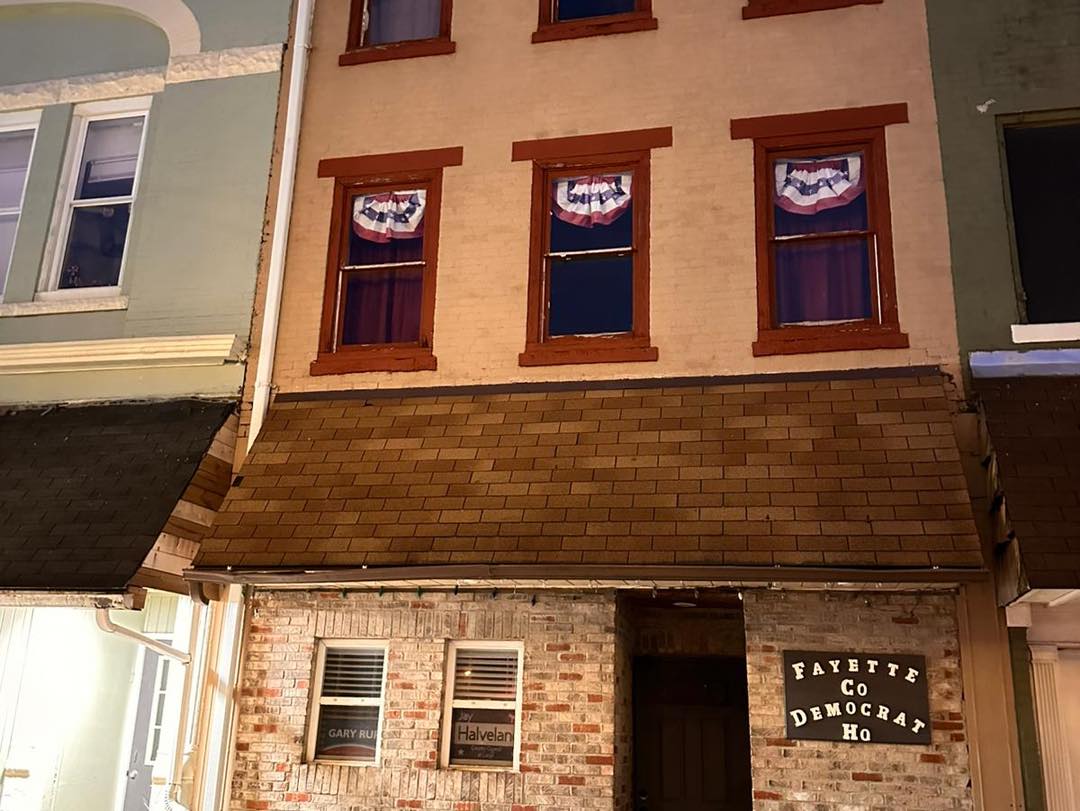 photograph of the Fayette County Democratic Headquarters in Connersville, Indiana