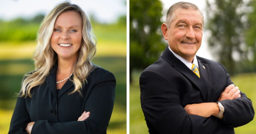 Jennifer McCormick and Dr. Terry Goodin, candidates for Indiana governor and lt. governor, respectively